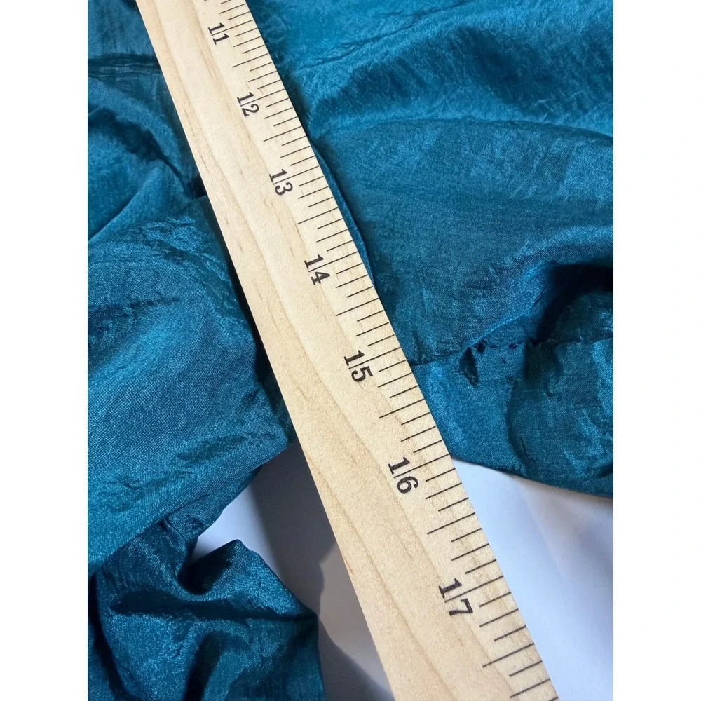 Bold Spirit Vintage 80s Track Pants Womens XL Teal Nylon Windbreaker Joggers - Picture 8 of 11
